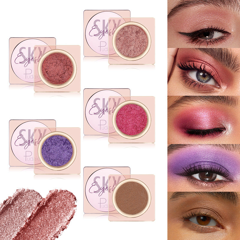 Ultra-Pigmented Monochrome Shimmer Eyeshadow - 1-Swipe High-Impact Glow (24HR Wear) Vegan & Crease-Proof