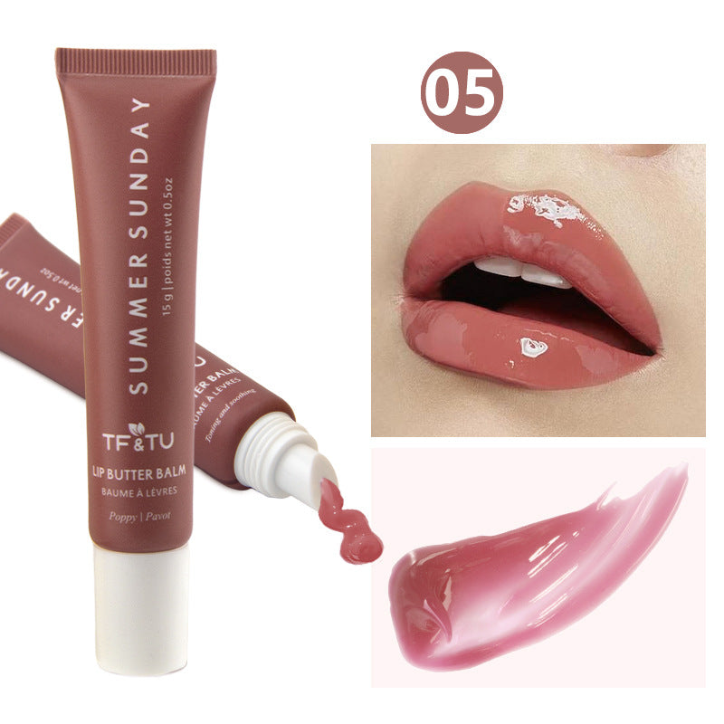 6-Color Tinted Lip Gloss Balm Set - Hydrating & Non-Sticky (Summer Fridays Dupe) Vegan, Plumping, All-Day Wear