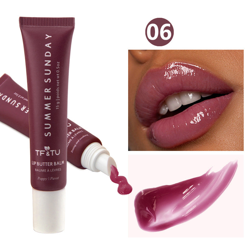 6-Color Tinted Lip Gloss Balm Set - Hydrating & Non-Sticky (Summer Fridays Dupe) Vegan, Plumping, All-Day Wear