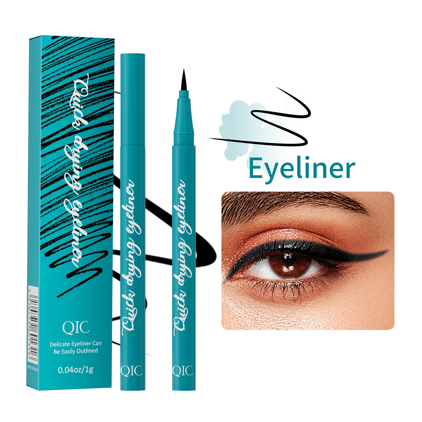 Professional Liquid Eyeliner Pen - 0.1mm Ultra Fine Tip, Waterproof & Smudge Proof