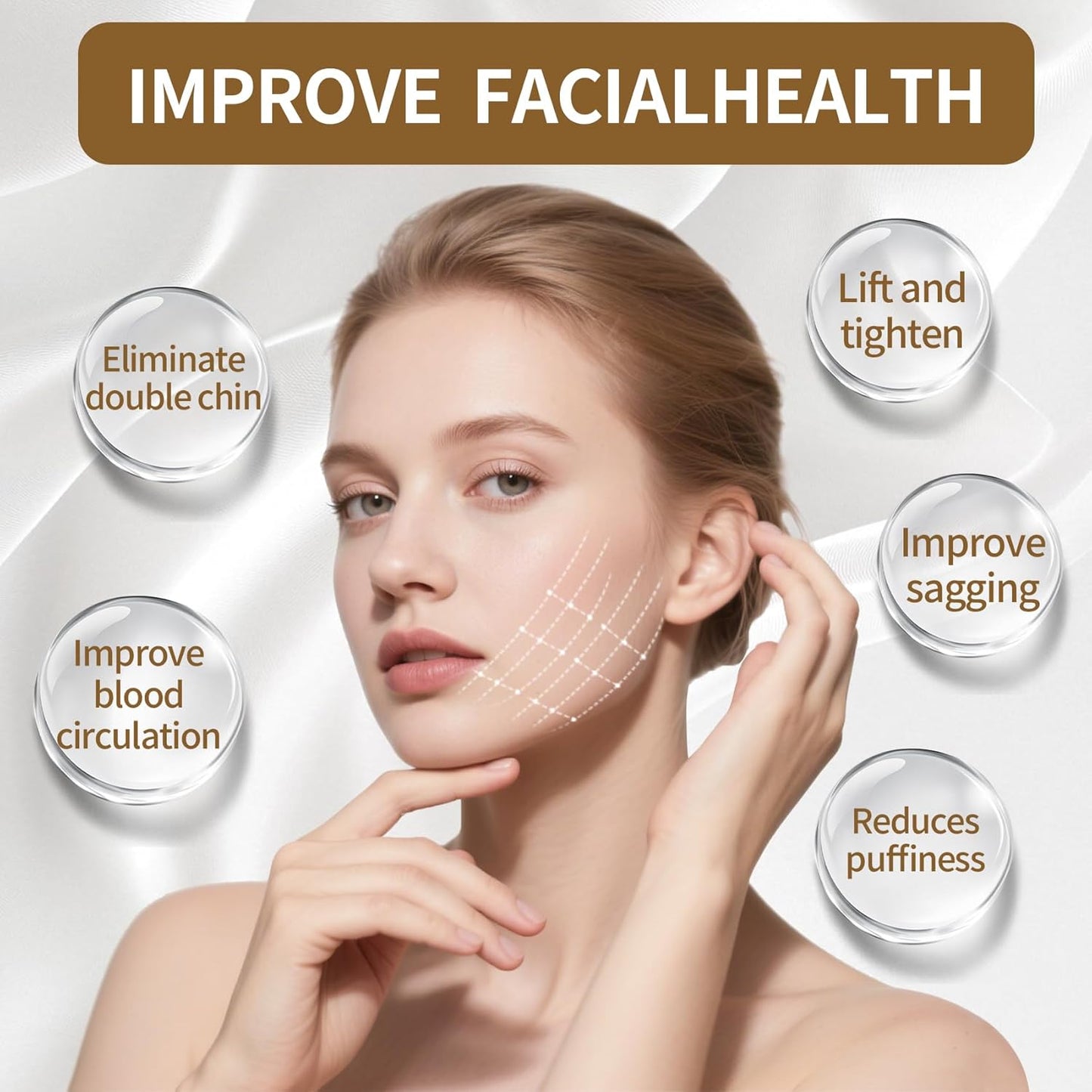 Precision Lymphatic Drainage Face Brush - For De-Puffing & Jawline Contouring