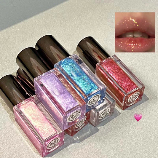 Y2K Holo Lip Oil Gloss: Plumping & Glass Shine