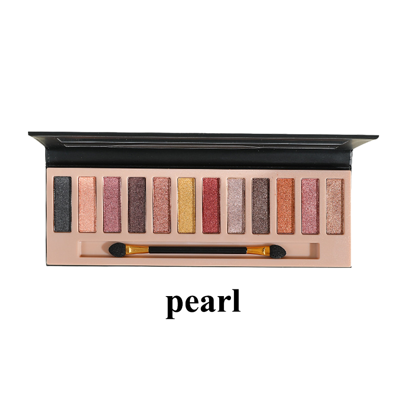 Cruelty - Free 12 - Color Eyeshadow Palette: Metallic Shimmer + Matte, Pigmented & Long - Lasting(Vegan, Travel - Friendly