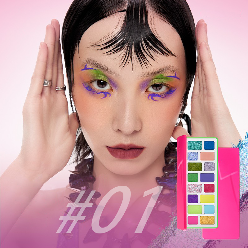[Milieu Makeup] Y2K Dream Eyeshadow Palette - 16 Colors, 90s Inspired