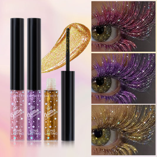 Magic Multichrome Glitter Mascara - 12HR Smudge-Proof Wear, Volumizing & Clump-Free