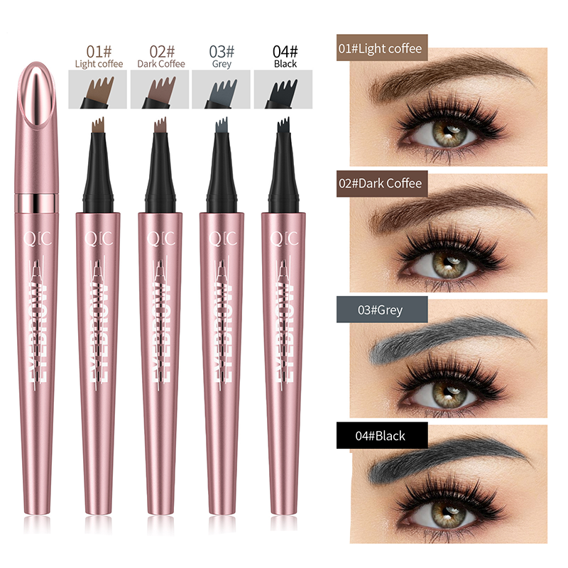 4 - Color Eyebrow Pen: Ultra - Fine 4 - Tip for Flawless Brows