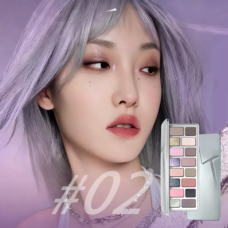 [Milieu Makeup] Y2K Dream Eyeshadow Palette - 16 Colors, 90s Inspired