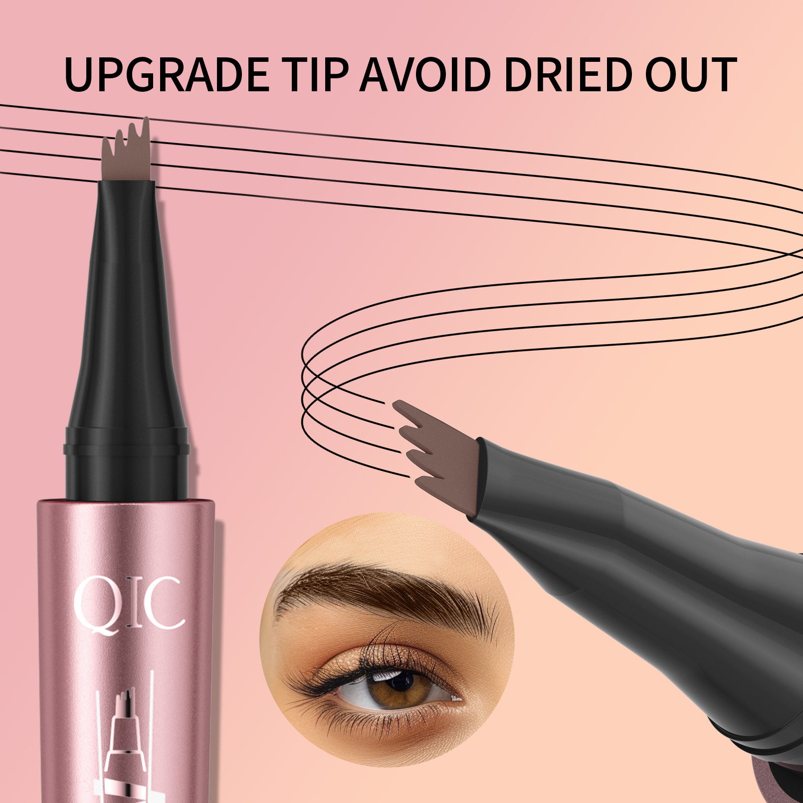 4 - Color Eyebrow Pen: Ultra - Fine 4 - Tip for Flawless Brows