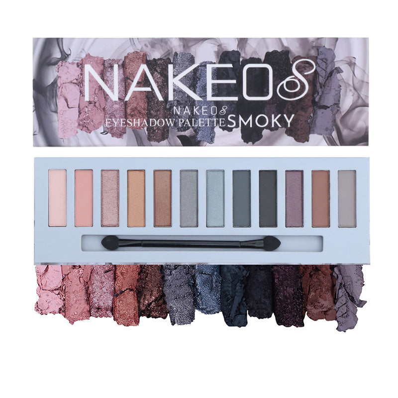 Cruelty - Free 12 - Color Eyeshadow Palette: Metallic Shimmer + Matte, Pigmented & Long - Lasting（Vegan, Travel - Friendly