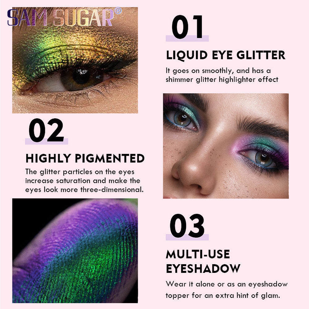 Holographic Makeup Liquid Eyeshadow Fine Glitter For Stage Makeup