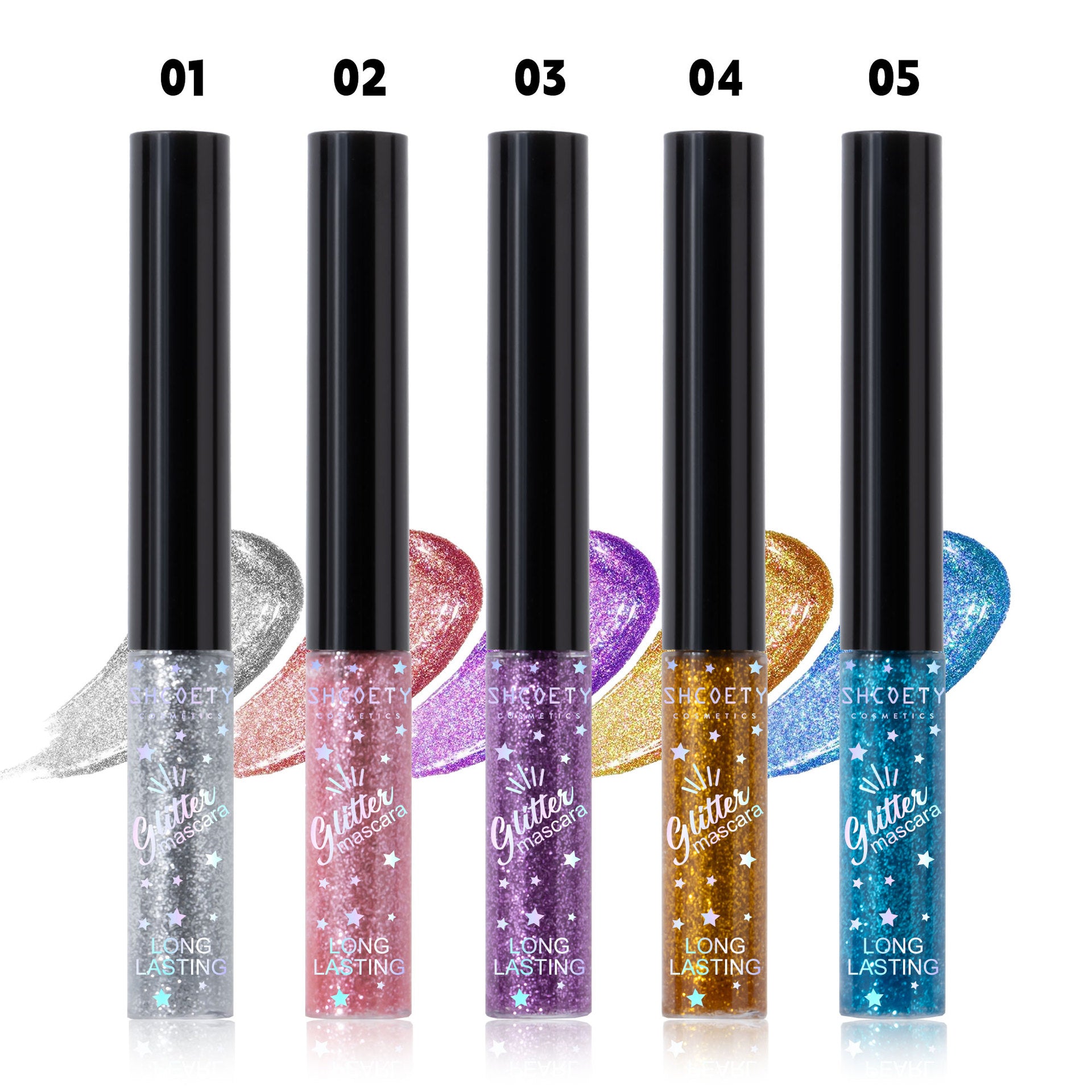 Magic Multichrome Glitter Mascara - 12HR Smudge-Proof Wear, Volumizing & Clump-Free
