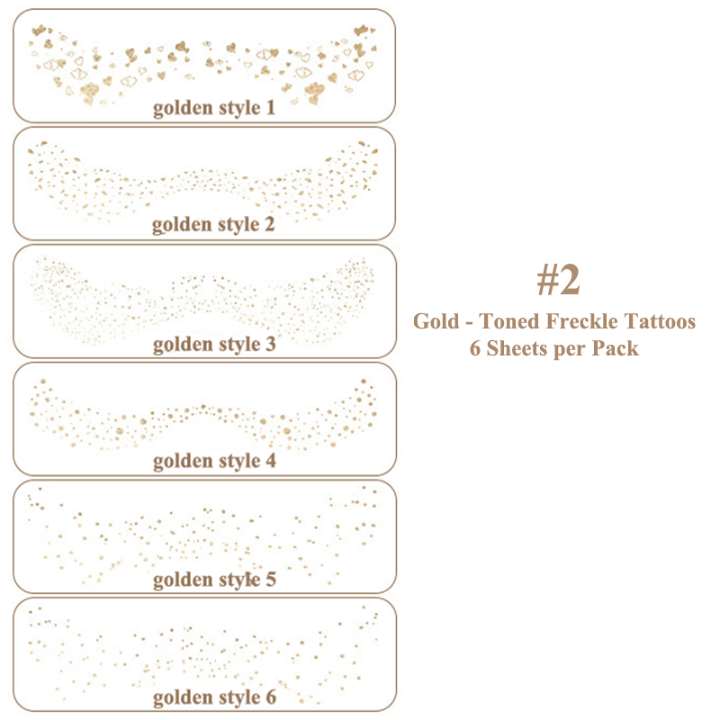 Glitter Freckles, Gold Freckles Temporary Face Tattoos, Body Face Glitter for Women Girls, Country Concerts Singer Festival Rave Accessories