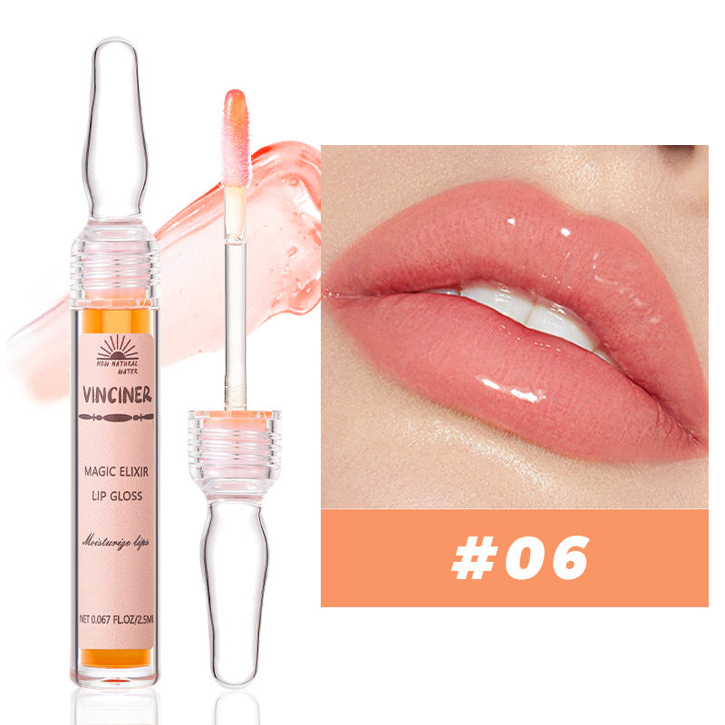 Magic Elixir Moisturizing Lip Gloss：Nourishing Lip Gloss for a Mirror - Finish