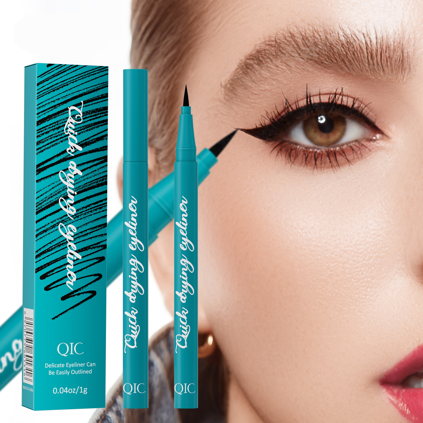 Professional Liquid Eyeliner Pen - 0.1mm Ultra Fine Tip, Waterproof & Smudge Proof