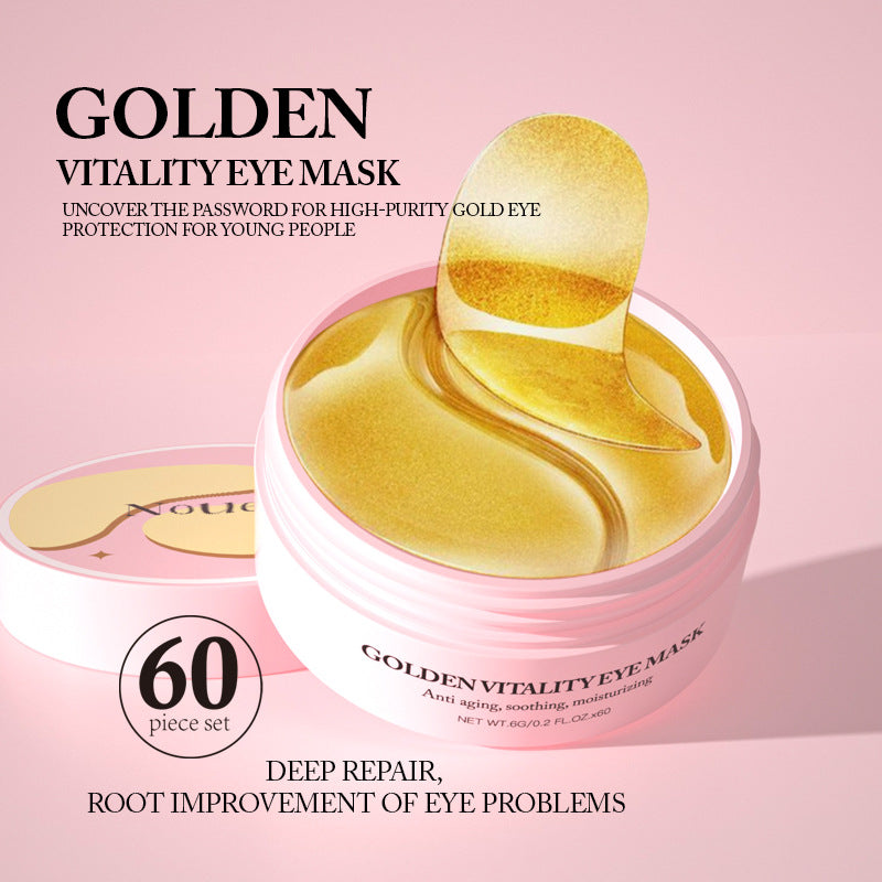 Under Eye Mask - Travel Essentials - Birthday Gifts for Women - Gel Eye Patches for Dark Circles, Puffy Eyes, Wrinkles, Undereye Bags - Vegan - Self Care (30 Pairs, Gold)