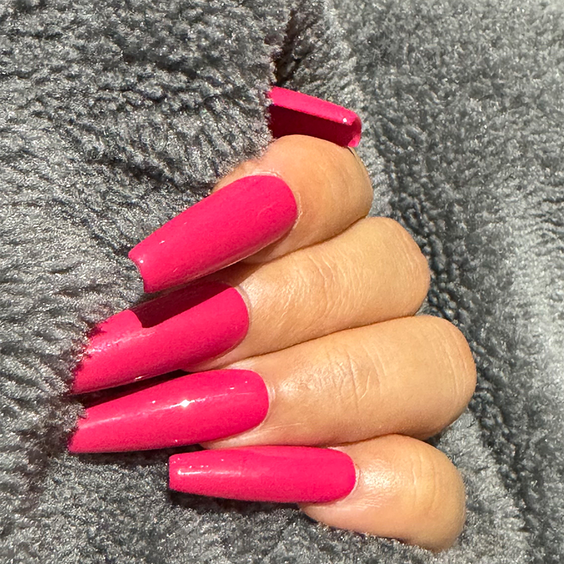 Minimalist Solid Press-On Nails – Deep Violet & Magenta Pink