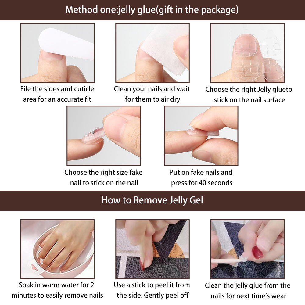 Goth Dark Stiletto Press On Nails - Handmade Devil Contract Removable Style