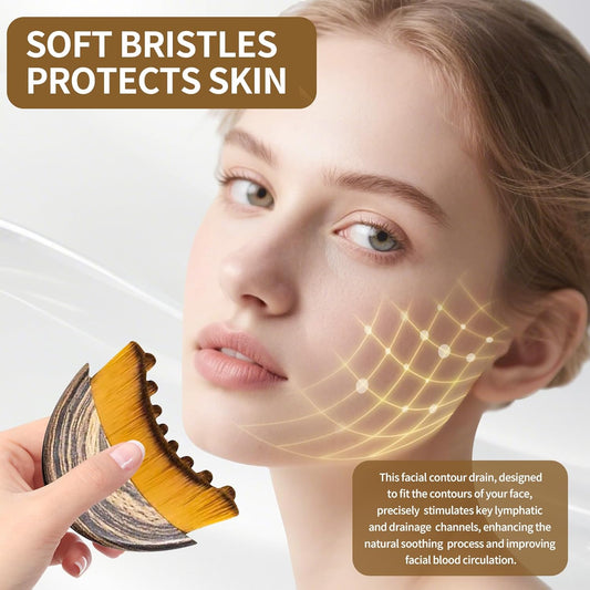 Precision Lymphatic Drainage Face Brush - For De-Puffing & Jawline Contouring